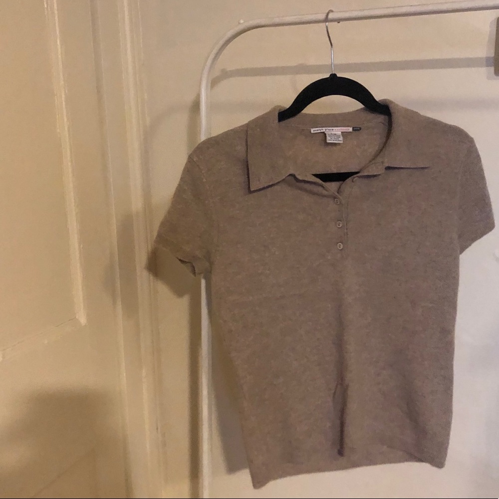 Cashmere polo shirt sweater
